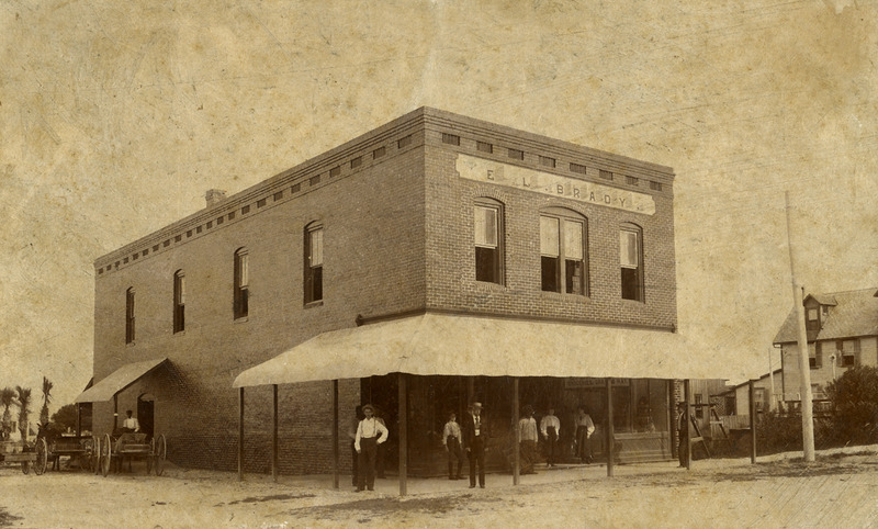 E.L. Brady Grocery Store after the 1895 fire.