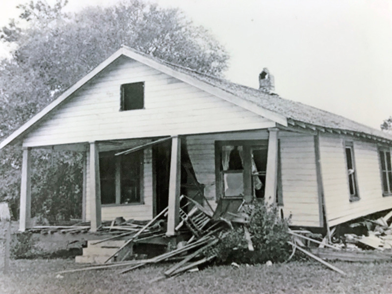 The Moore home in the aftermath of the deadly (and never solved) bombing on Christmas Night 1951