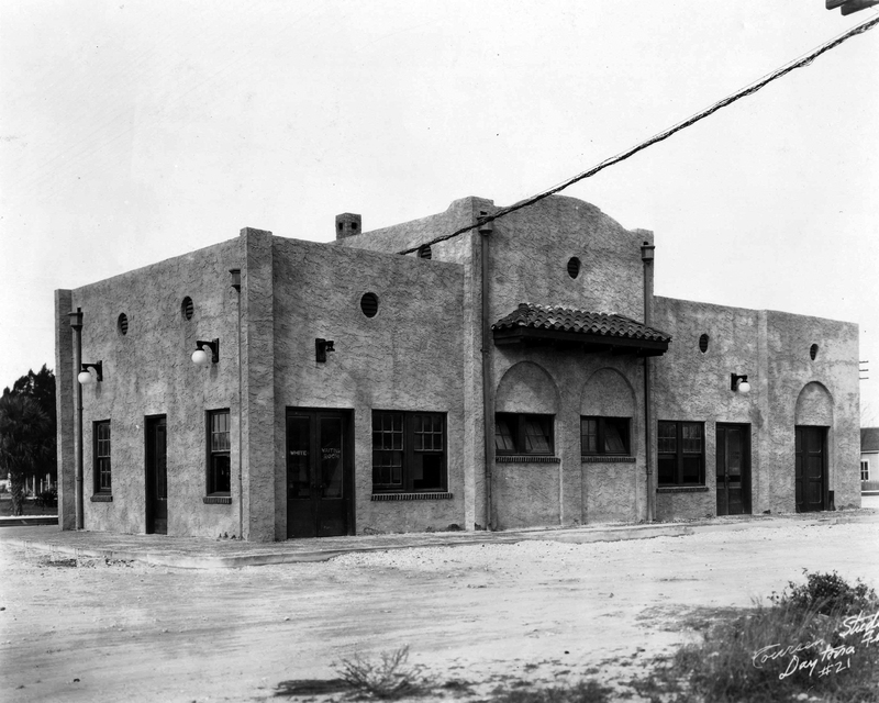 The Titusville FEC station during remodeling, 1925